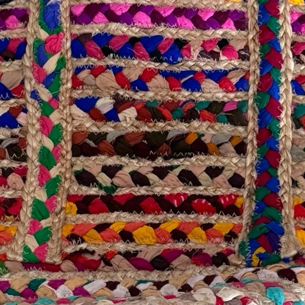 Sari and Jute Tote Bag Colorful & Large